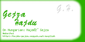 gejza hajdu business card